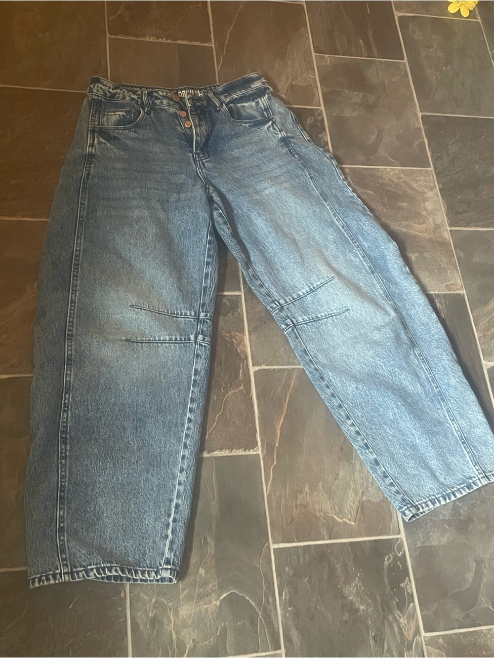 Rewash Wide Leg Blue Denim Jeans